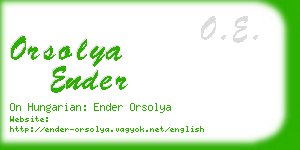 orsolya ender business card